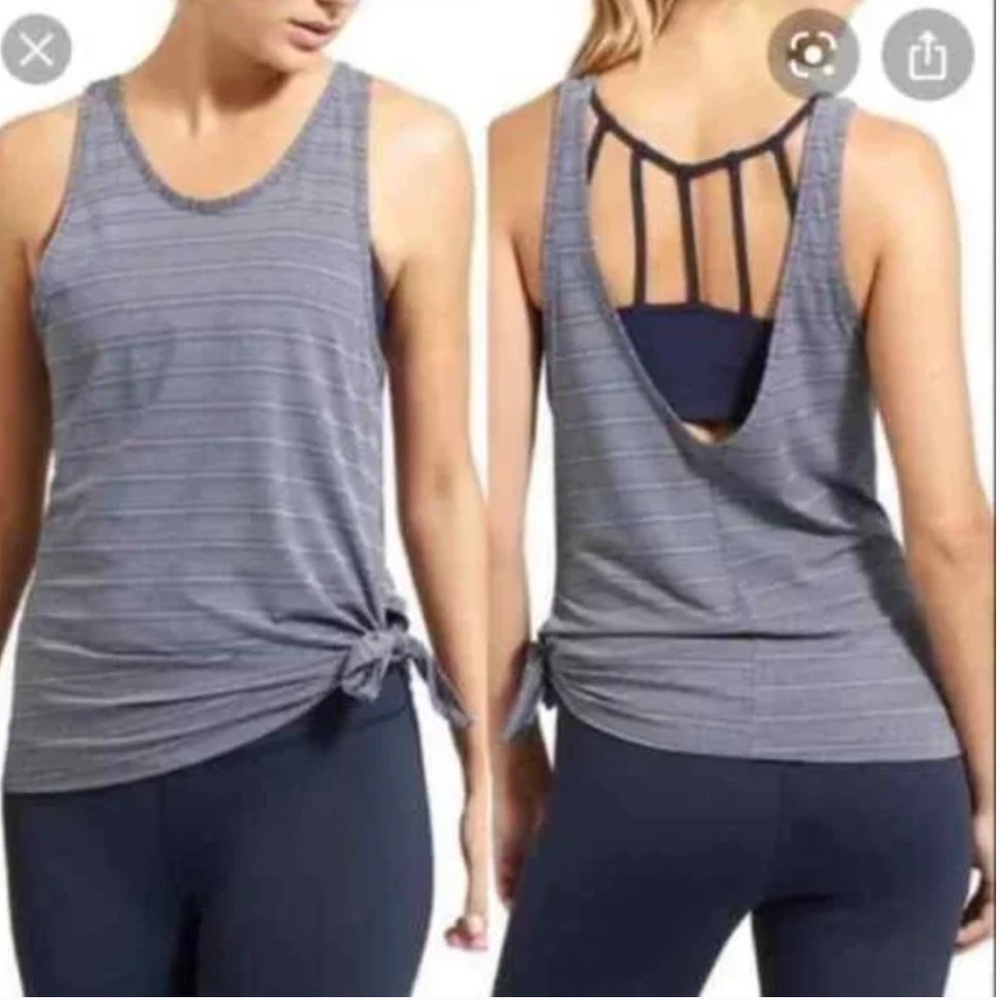 Athleta Max Out Low Back Side Tie Tank XXS